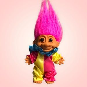 Pink Hair Russ 4” Troll Clown Doll